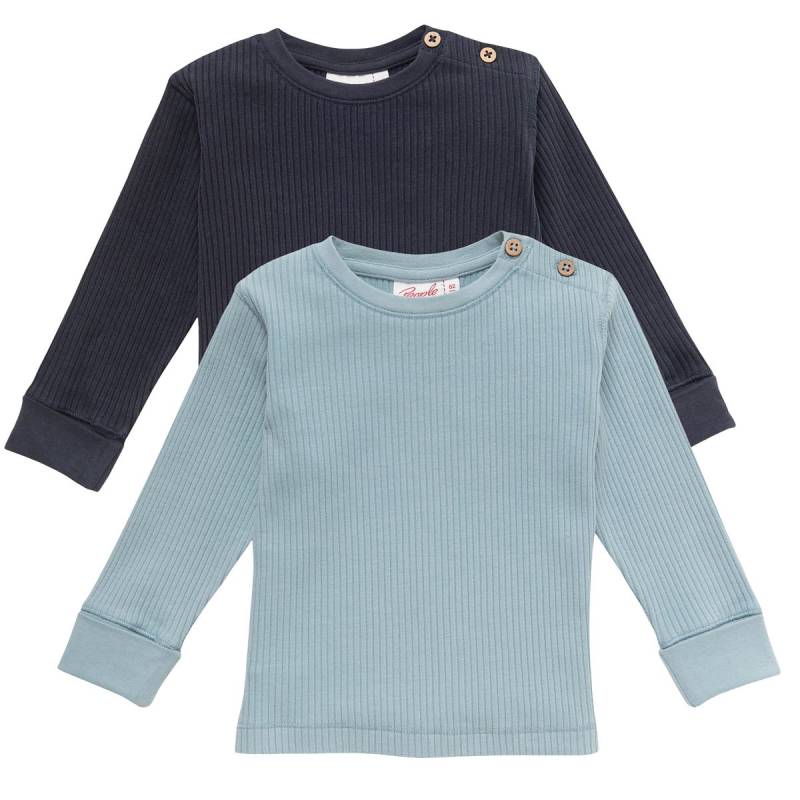 Doppelpack Ripp Langarmshirt blau 98/104 Doppelpack Ripp Langarmshirt blau 98/104