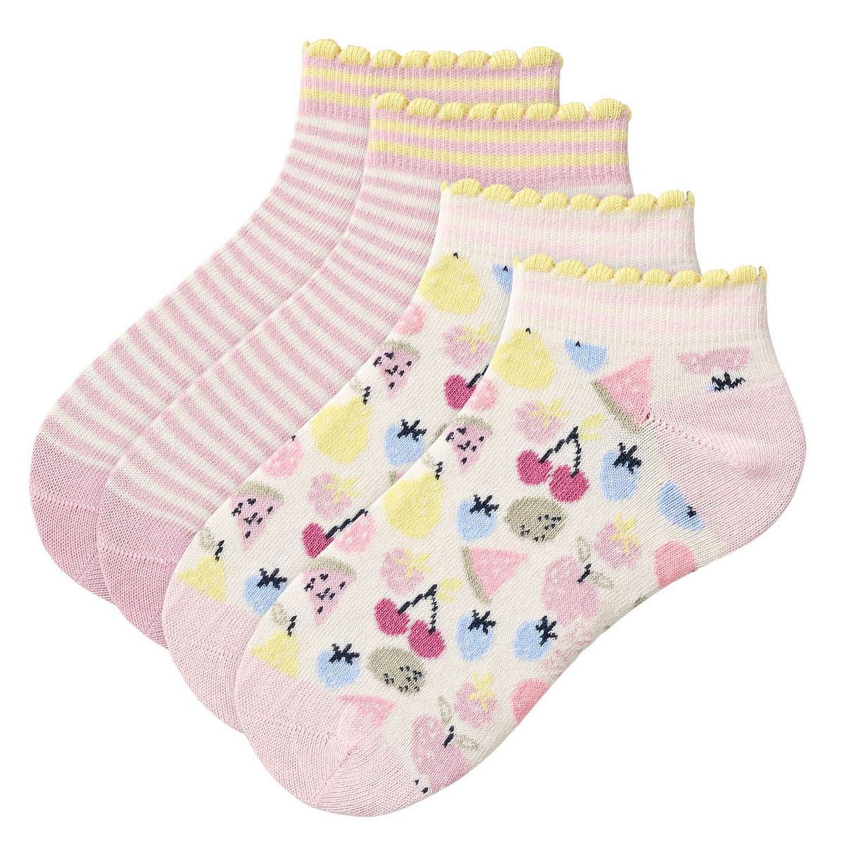 Doppelpack Sneakersocken Blumen rosa 34/36