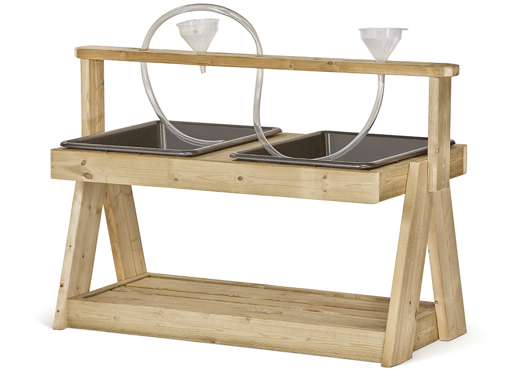 Doppelte Sand- und Wasserstation für Vorschulkinder