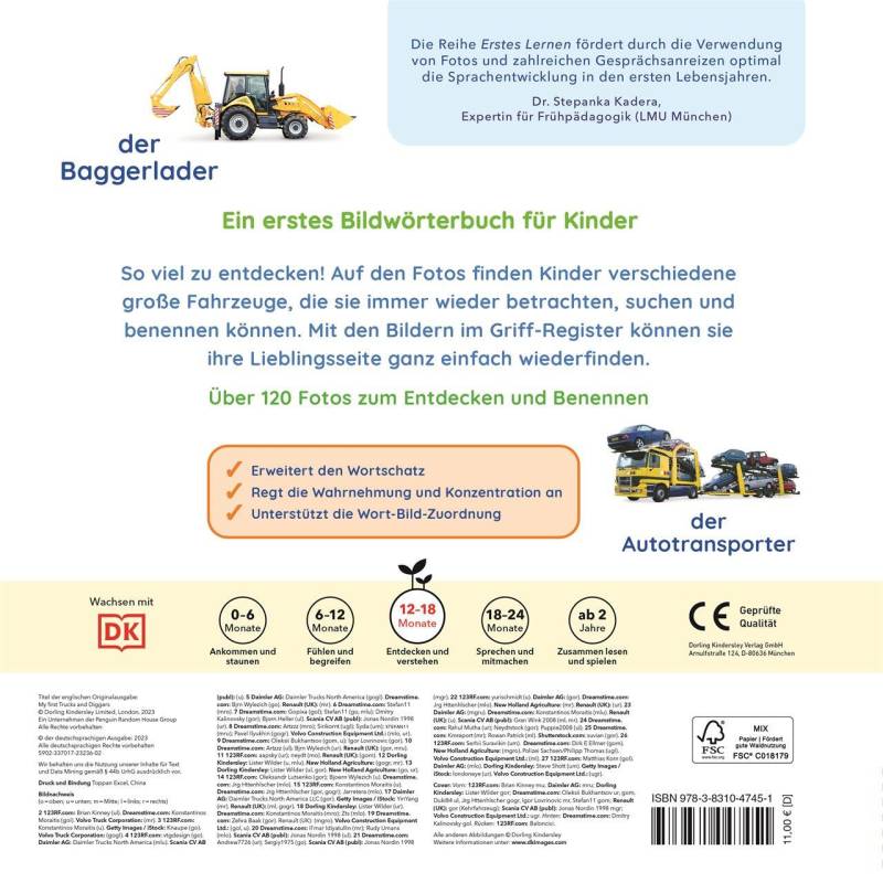 Dorling Kindersley Verlag - Erstes Lernen. Traktor, Bagger, Laster