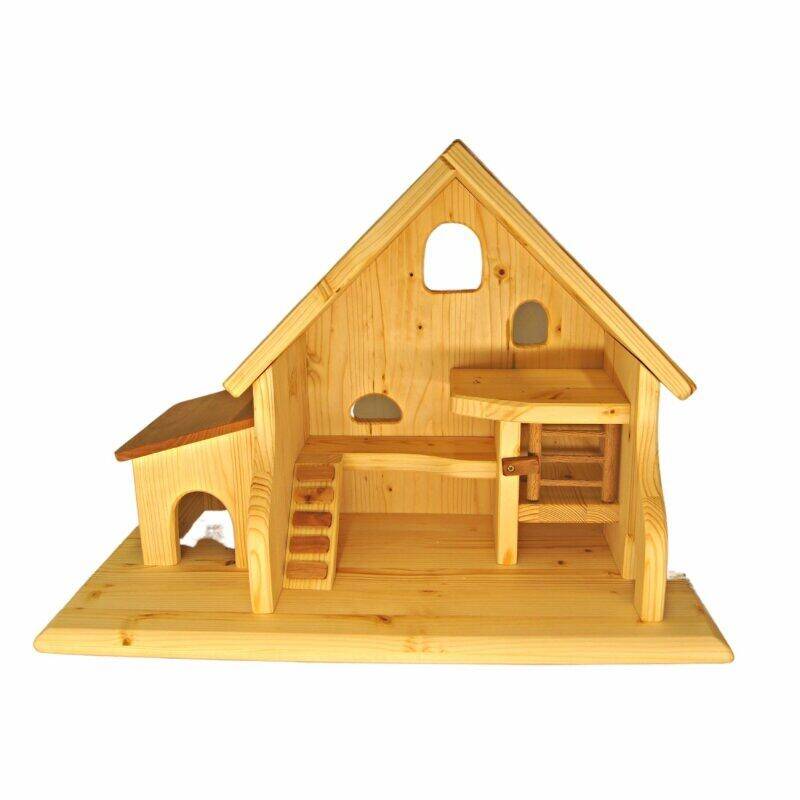 Drei Blätter Naturspielwaren - Stall mit Hundehütte, Hasenstall usw.