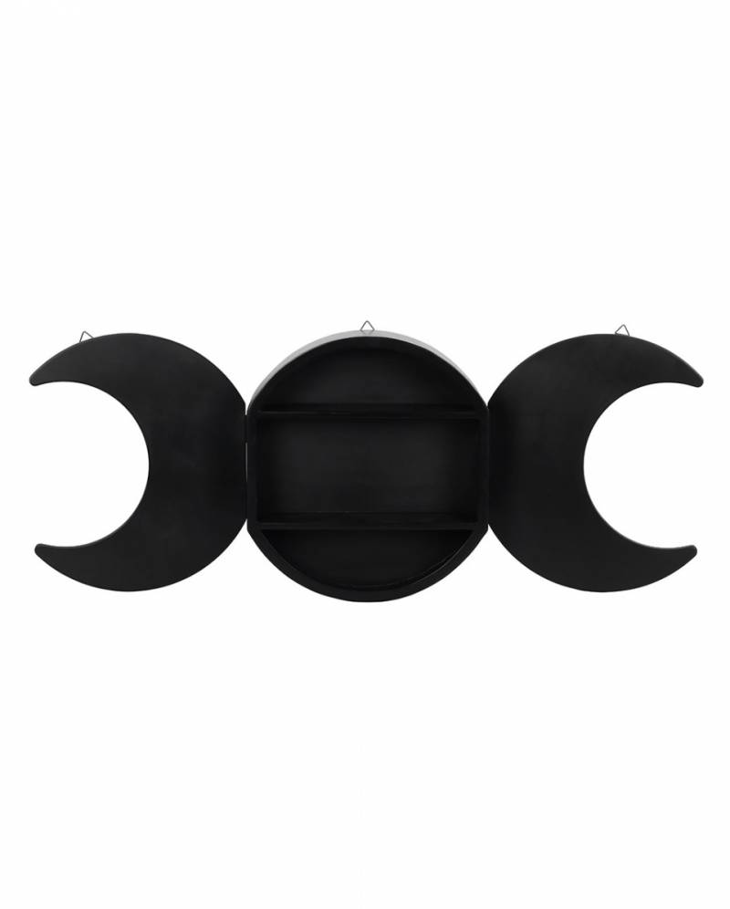 Dreifach Mond Wandregal 93cm