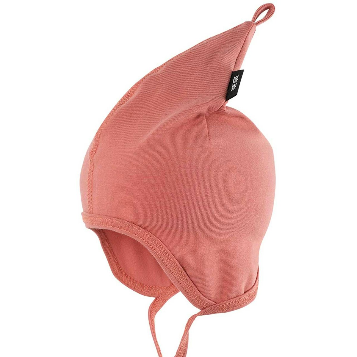 Dünne Zipfelmütze uni korall-rosa 43