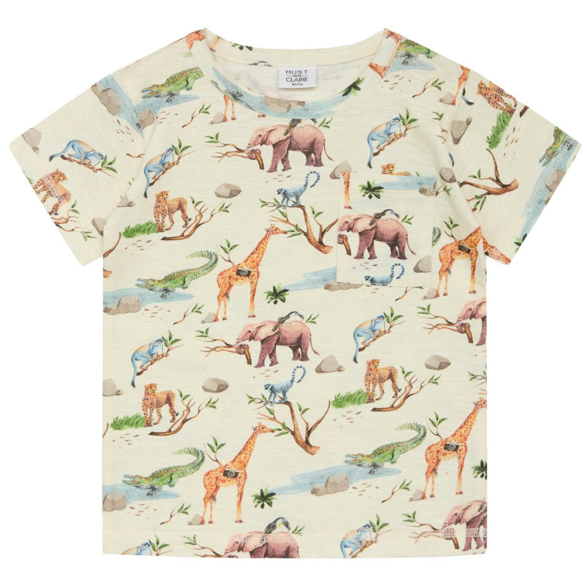 Dünnes Shirt kurzarm Safari-Tiere 86
