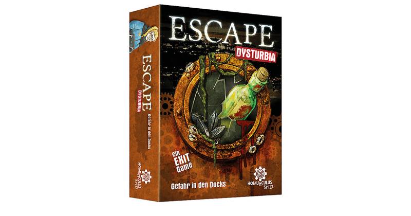 ESCAPE Dysturbia: Gefahr in den Docks - Exit Game 1-8 Spieler ab 12 Jahren  Kinder von homunculus SPIEL