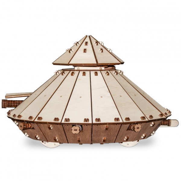 Eco Wood Art Wooden Models: Da Vinci Tank