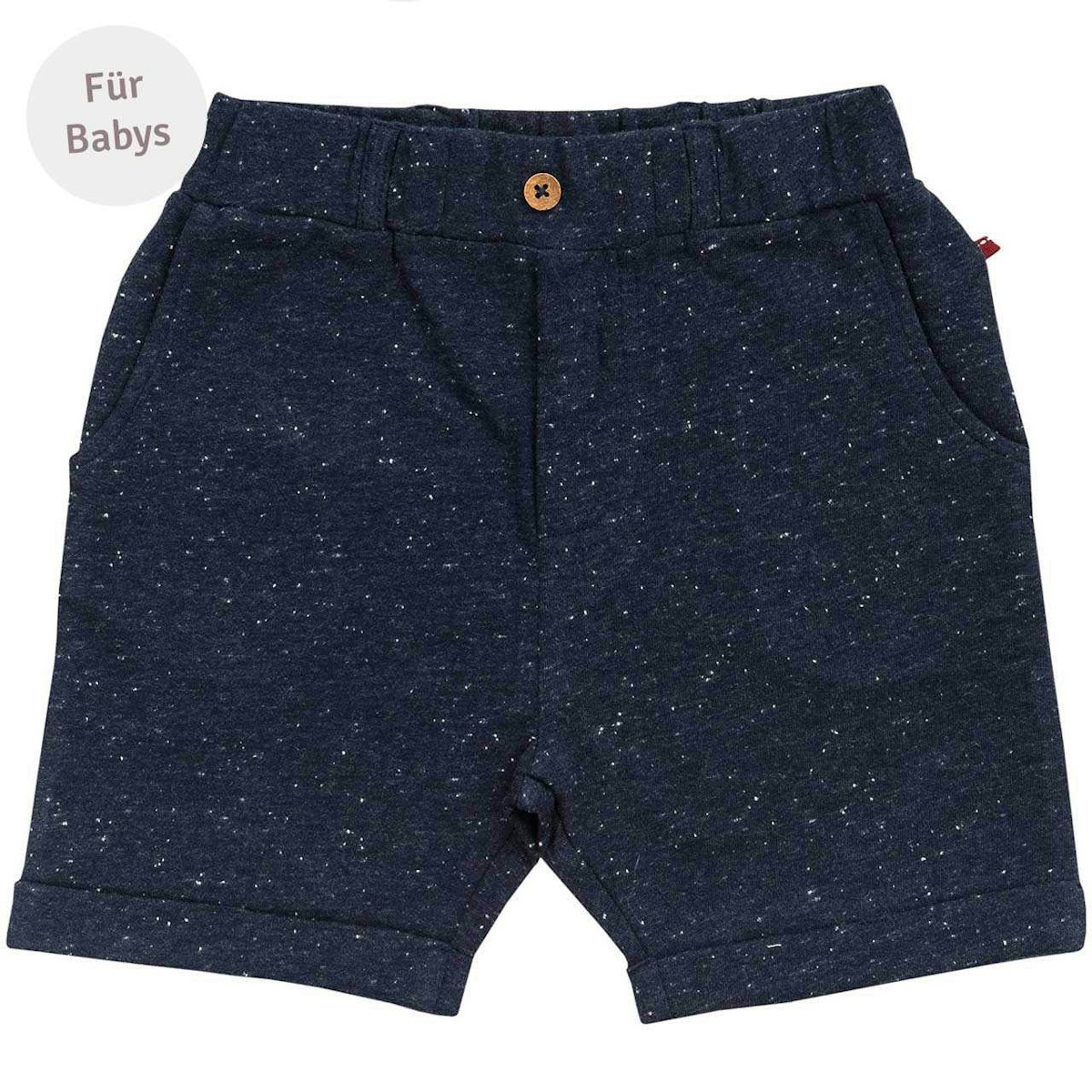 Edle Baby Sweat Shorts dunkelblau mélange 62/68