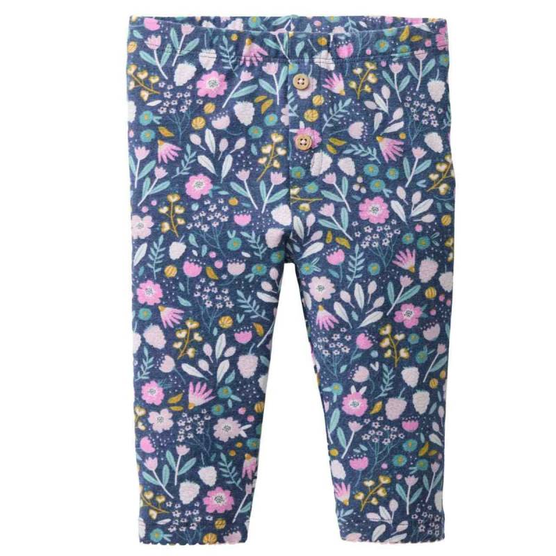 Edle Leggings Herbstblüten blau 98