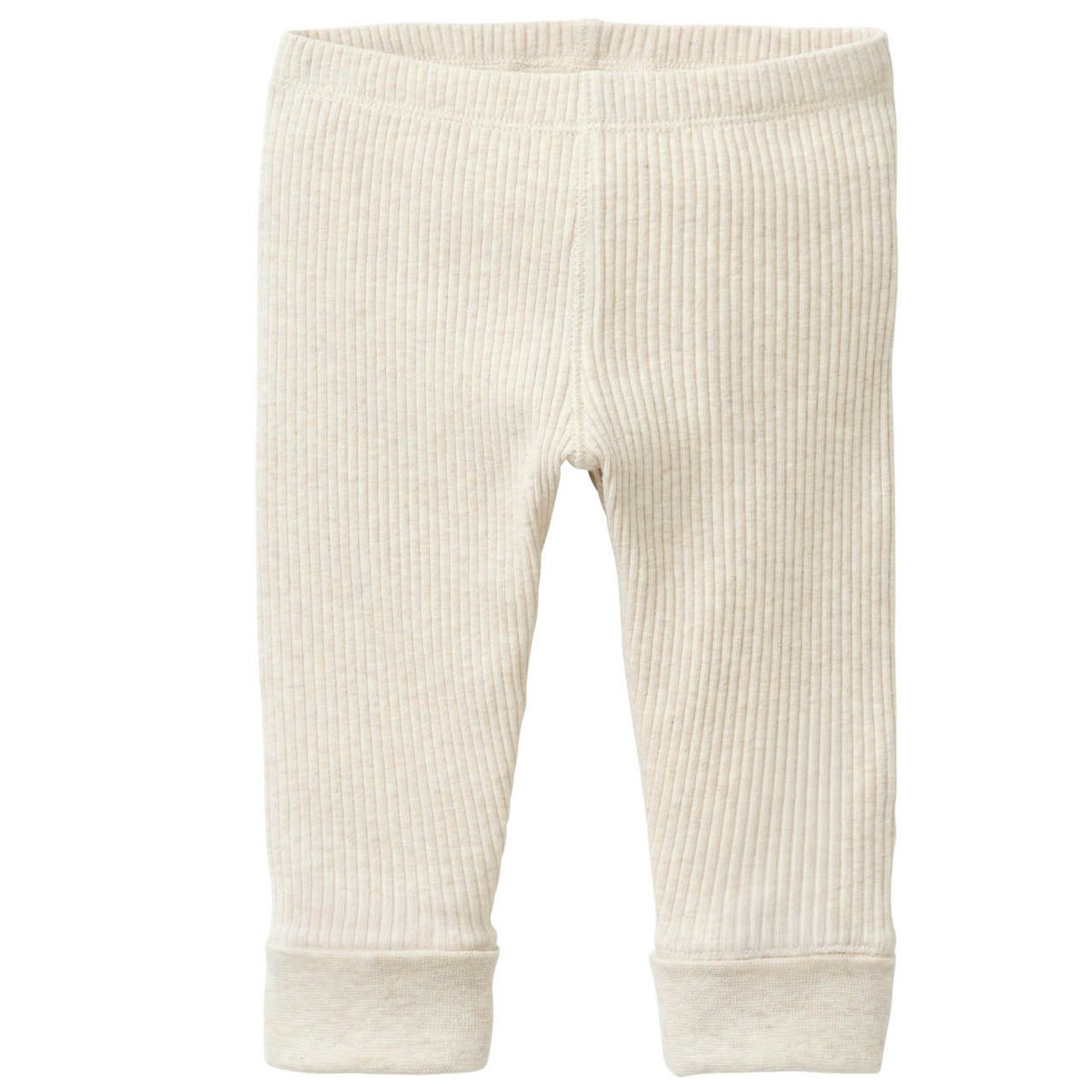 Edle Ripp Leggings beige melange 62/68