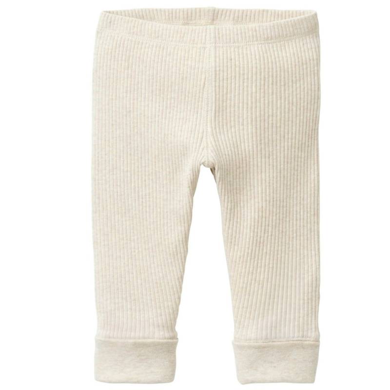 Edle Ripp Leggings beige melange 98