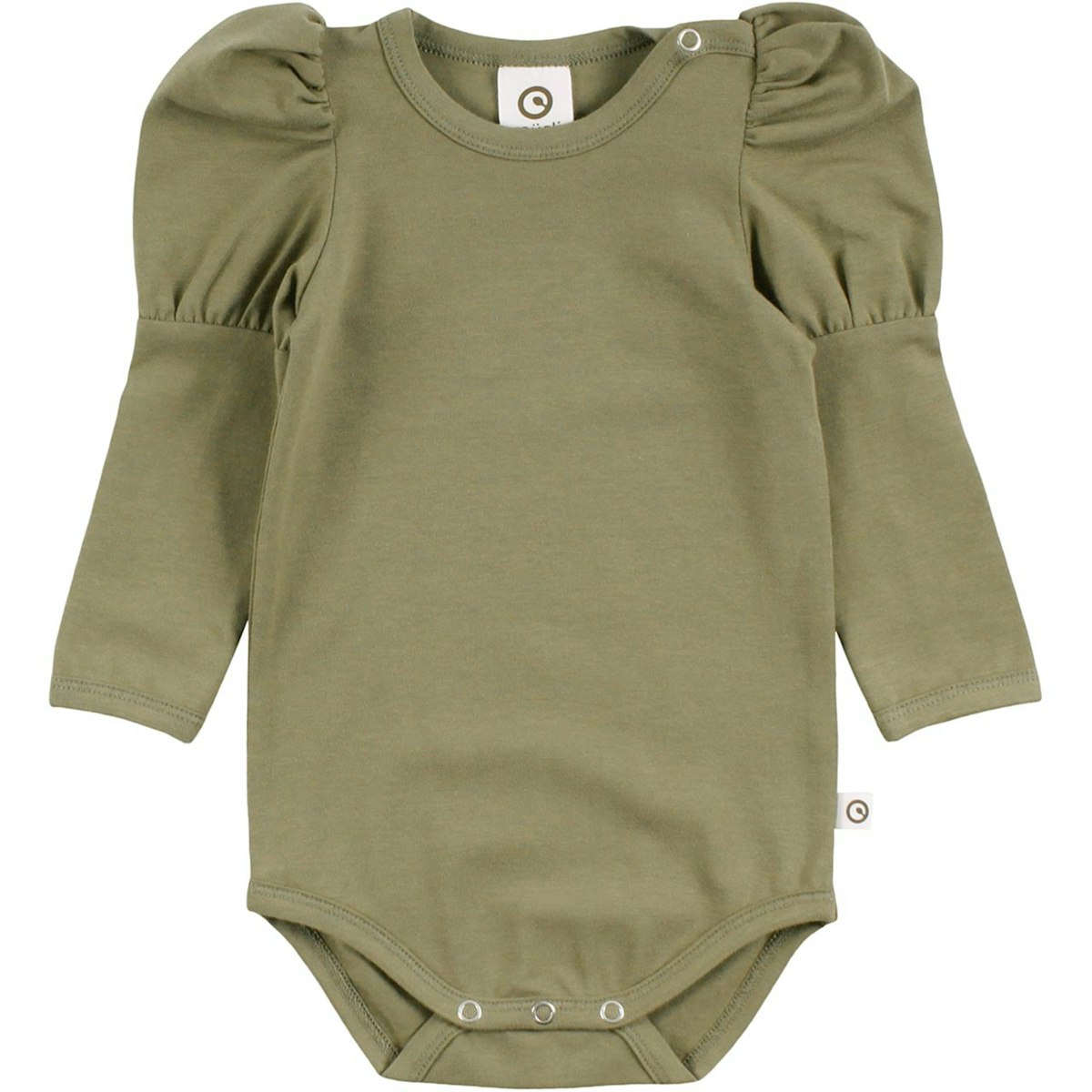 Edler Langarmbody Puffärmel khaki 56