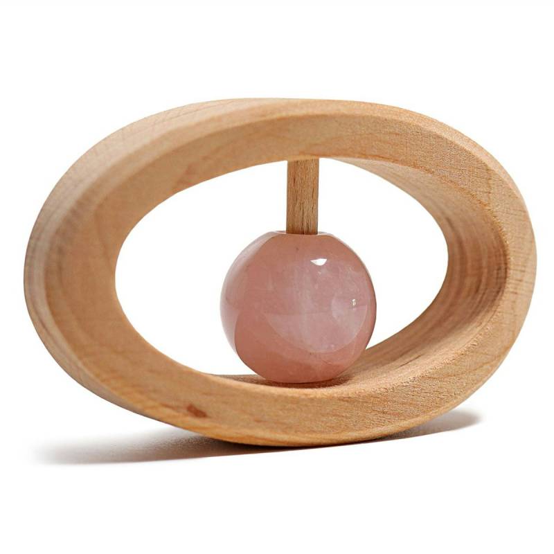 Edler Rassel Greifling mit Rosenquarz ab 0 Monaten