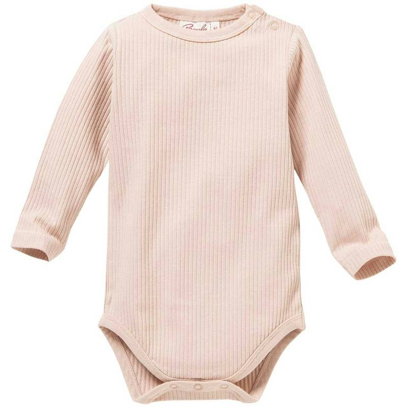 Edler Ripp Body langarm blassrosa 98/104