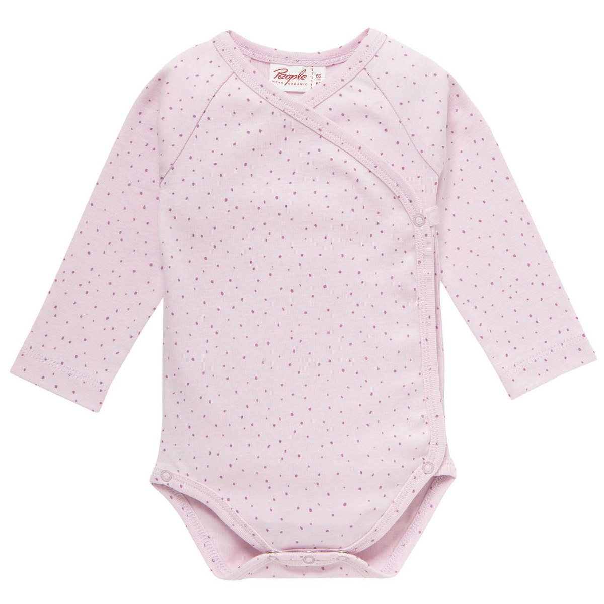 Edler Rippe Wickelbody rosa 50/56