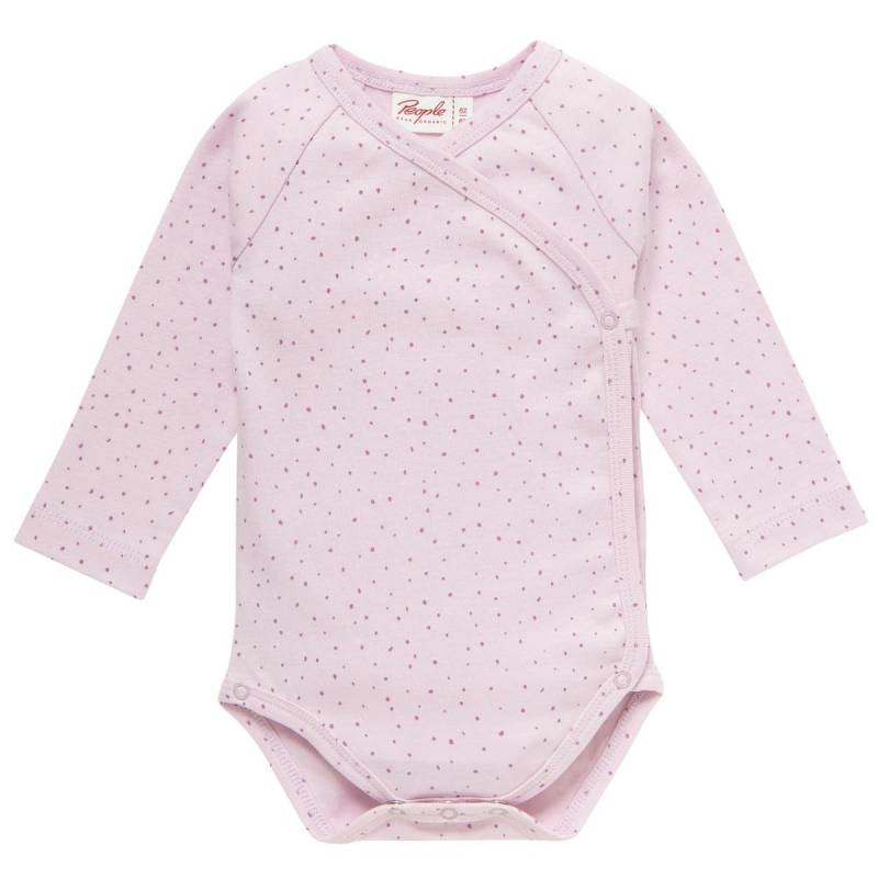 Edler Rippe Wickelbody rosa 50/56