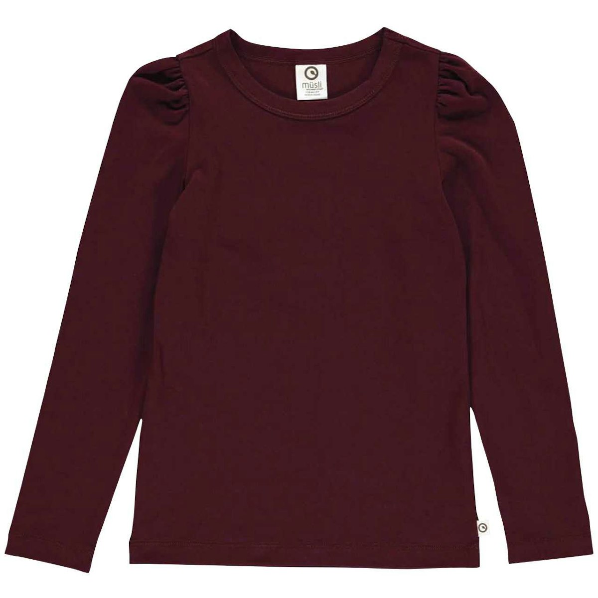 Edles Langarmshirt Puffärmel pflaume 104
