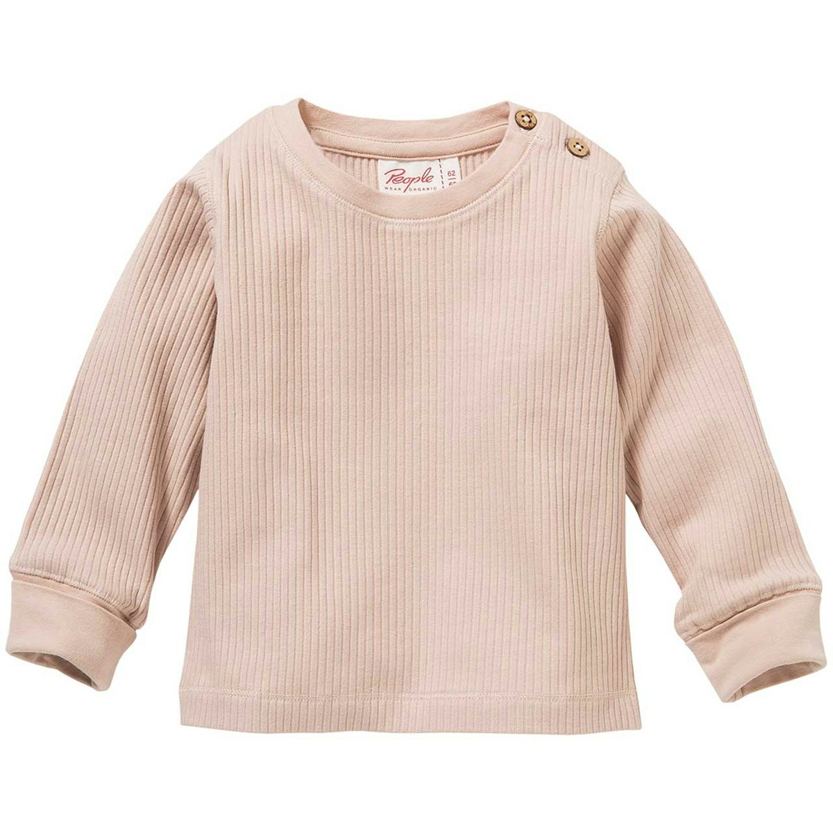 Edles Ripp Langarmshirt blassrosa 98/104