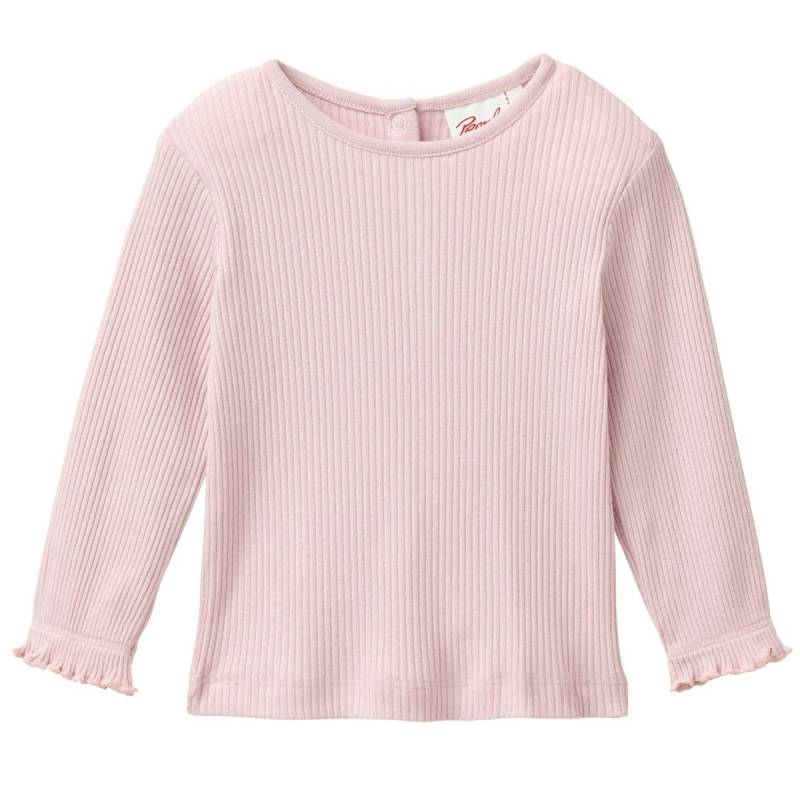 Edles Ripp Langarmshirt malve 74/80