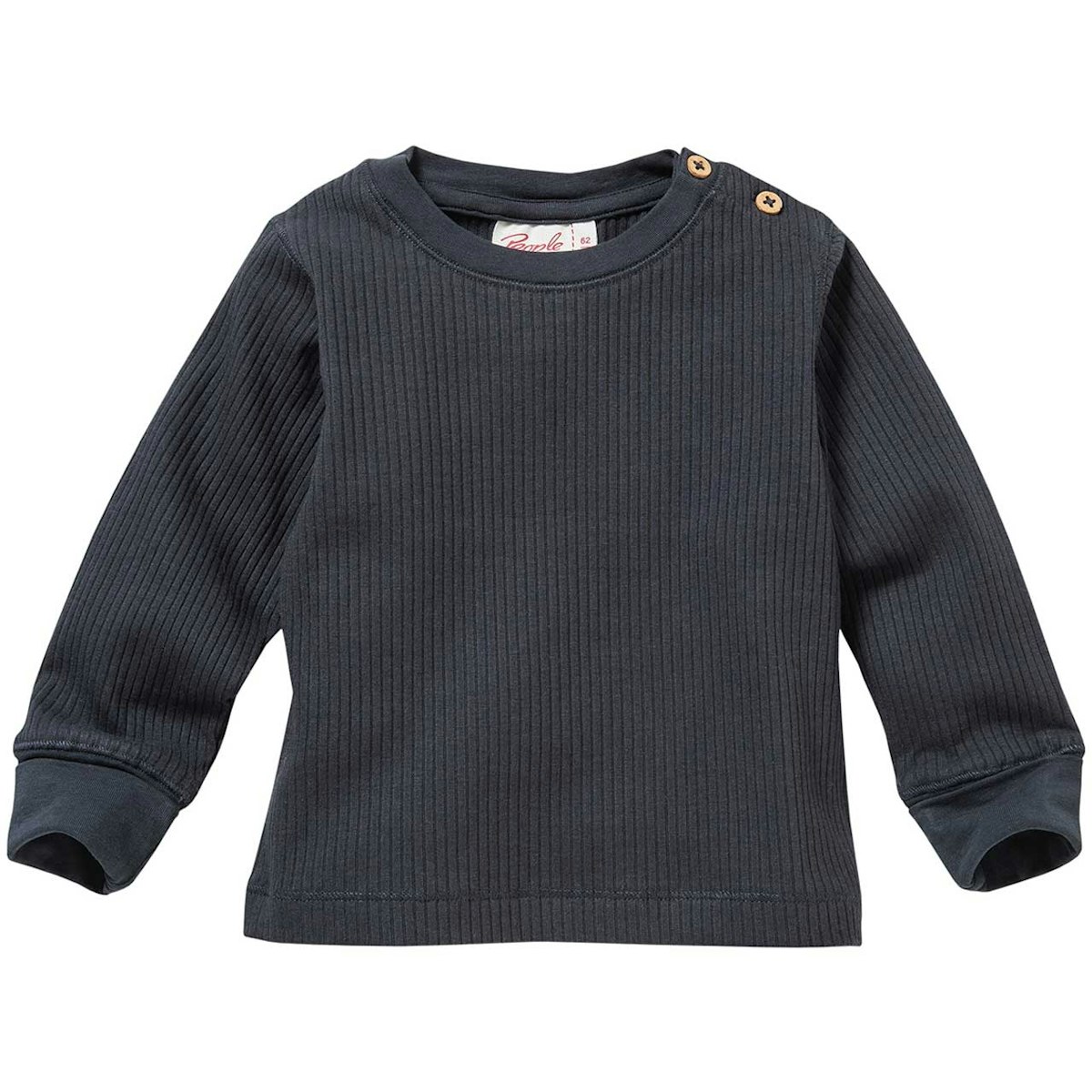 Edles Ripp Langarmshirt nachtblau 86/92