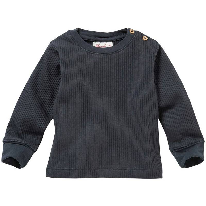 Edles Ripp Langarmshirt nachtblau 86/92