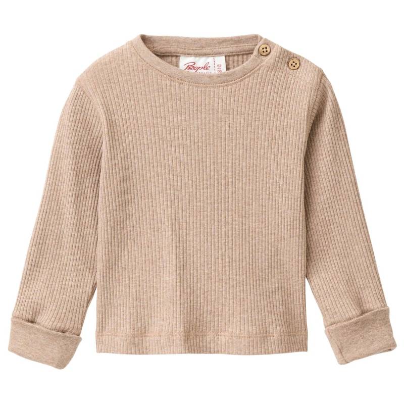 Edles Rippe Langarmshirt beige 74/80 Edles Rippe Langarmshirt beige 74/80