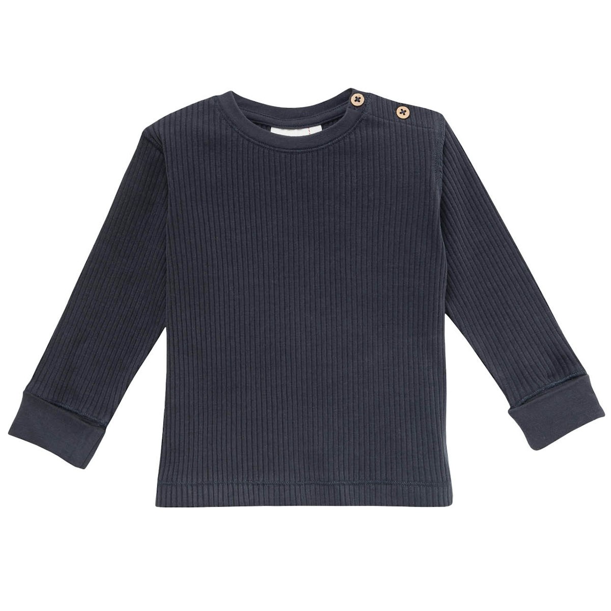 Edles Rippe Langarmshirt dunkelblau 86/92