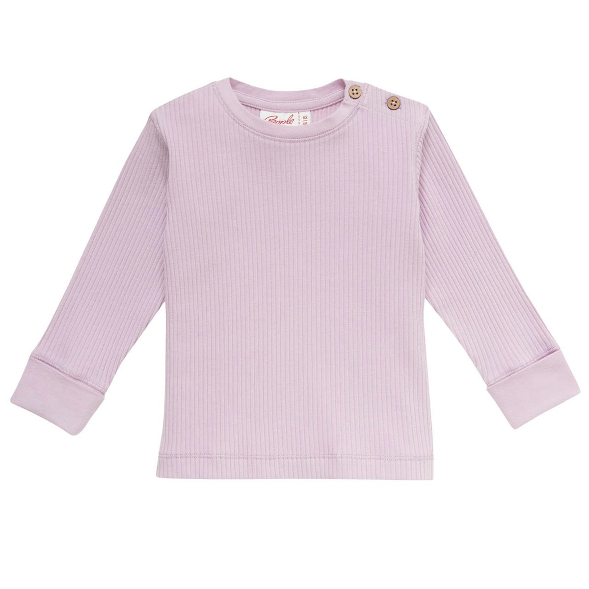 Edles Rippe Langarmshirt flieder 86/92