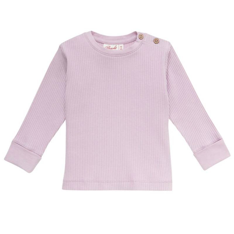 Edles Rippe Langarmshirt flieder 86/92