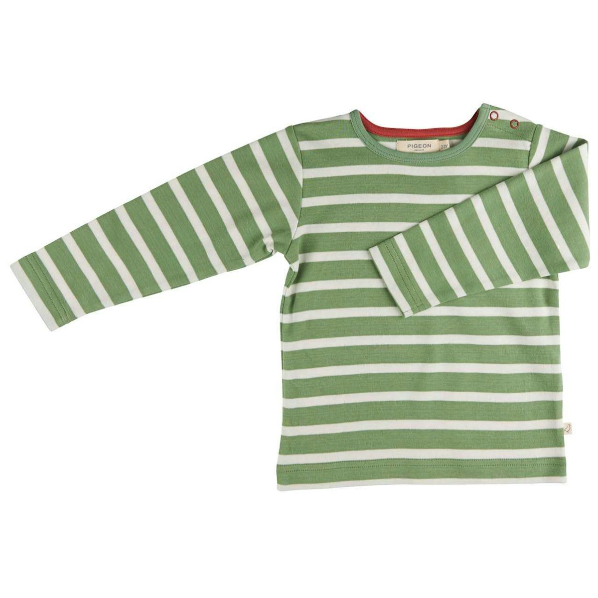 Edles Shirt langarm gestreift basil 104