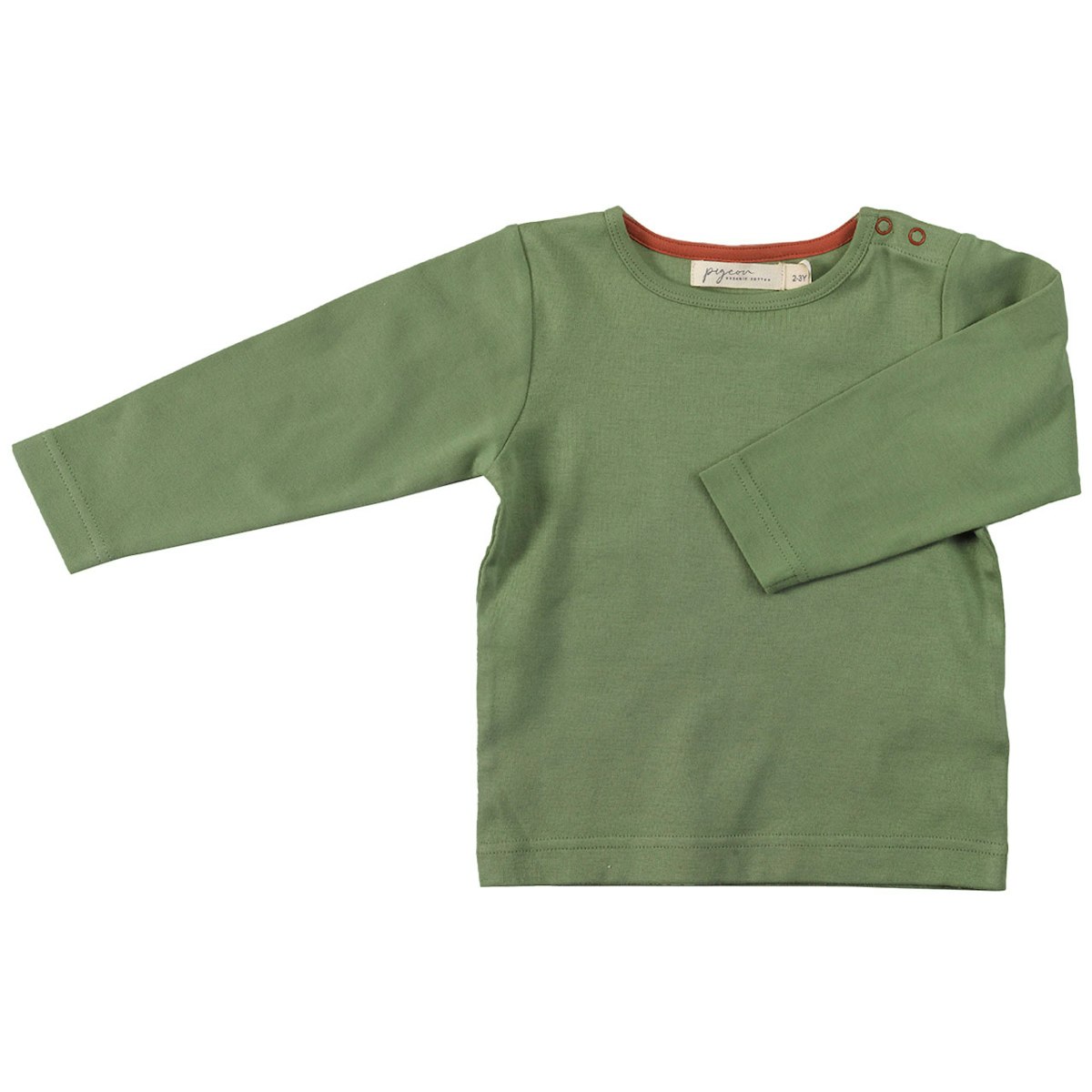 Edles grünes uni Shirt langarm 68