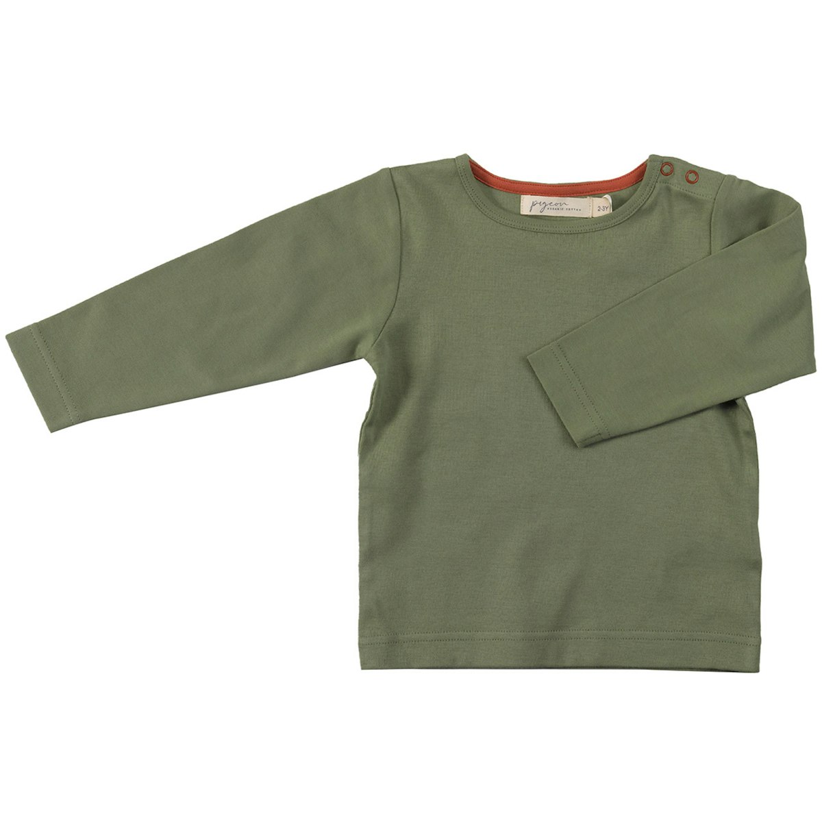 Edles grünes uni Shirt langarm 74