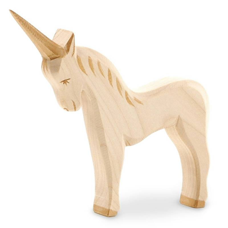 Einhorn Figur Holzfigur 13,5 cm