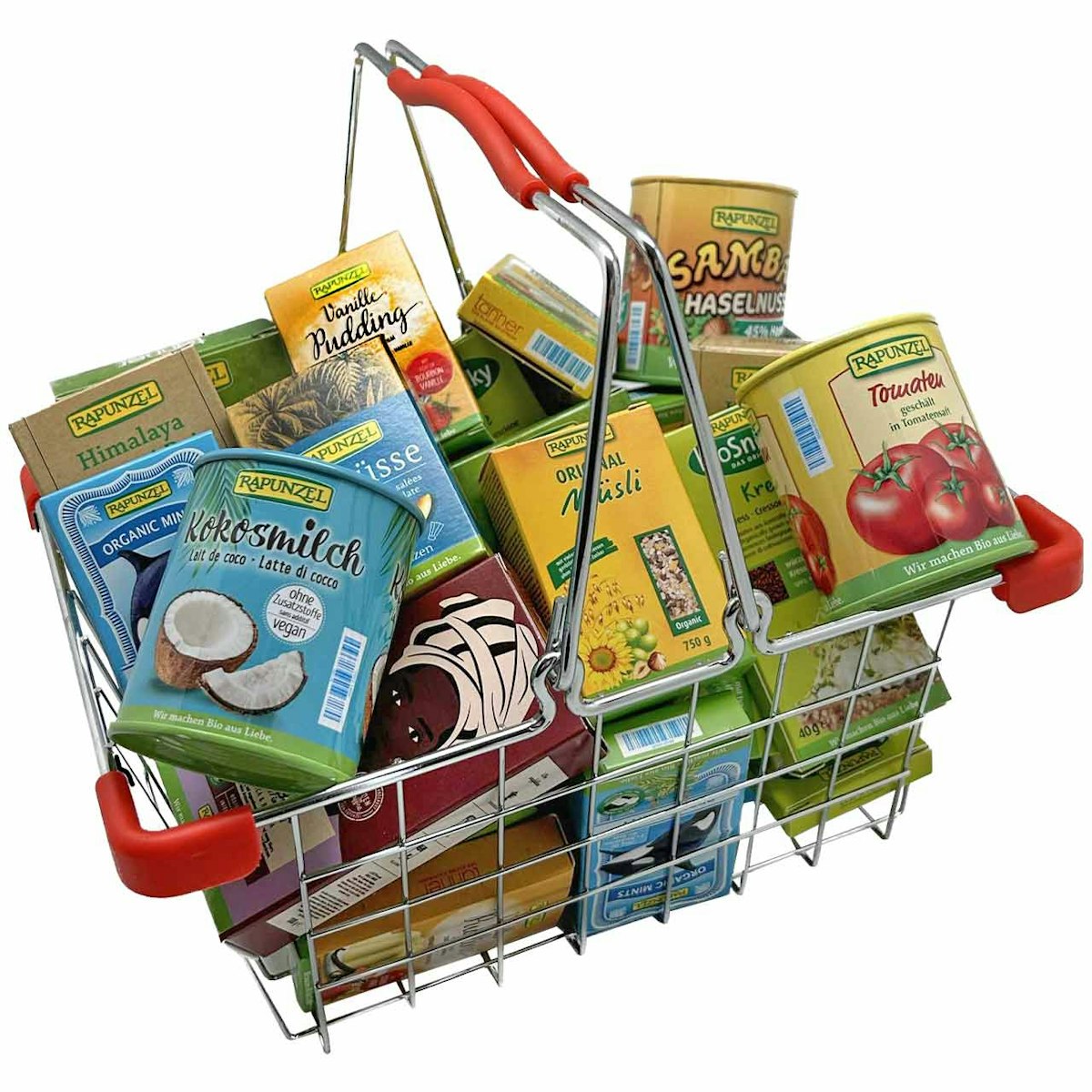 Einkaufskorb mit Bio Produkten