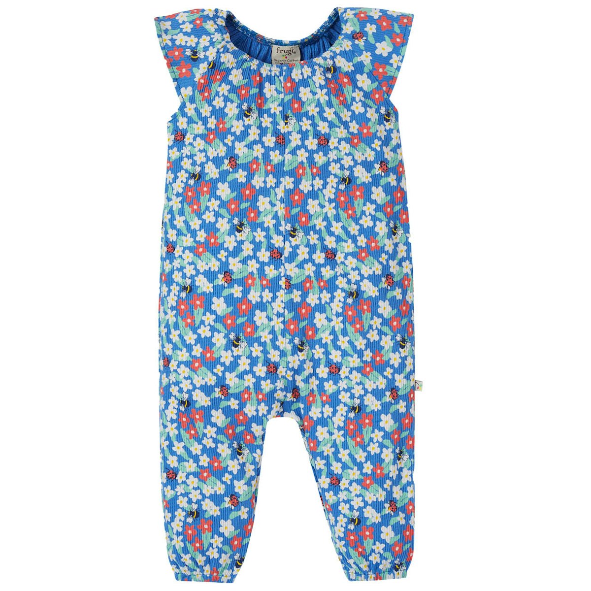 Elastischer leichter Sommer Strampler ohne Arm Blumen 86/92