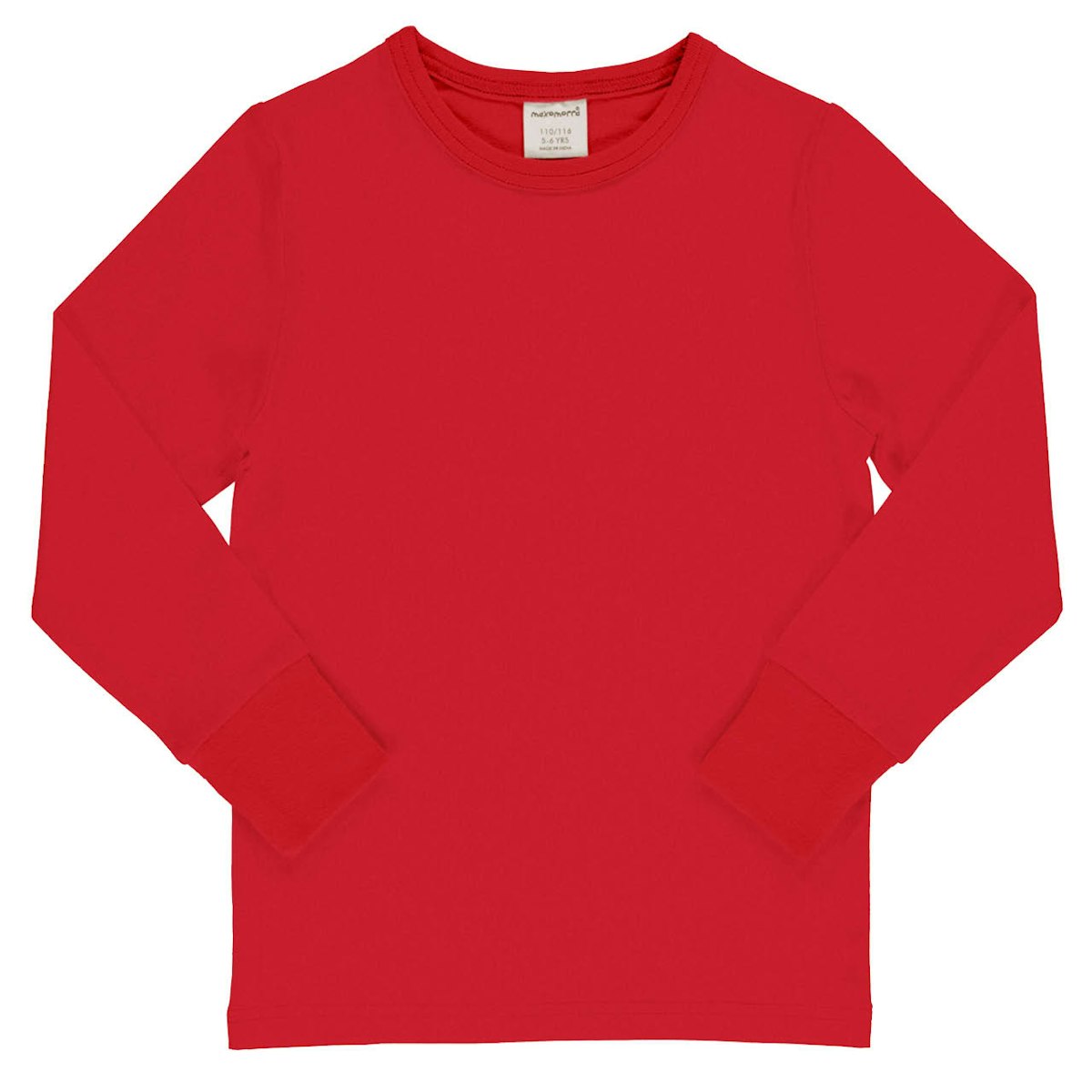 Elastisches Langarmshirt uni rot 86/92