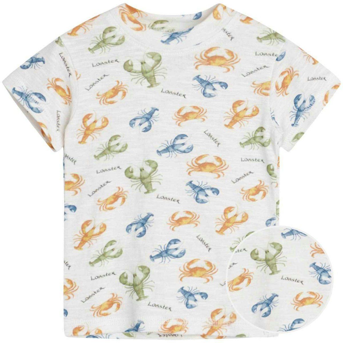 Elastisches Shirt kurzarm Hummer Krebs creme 128