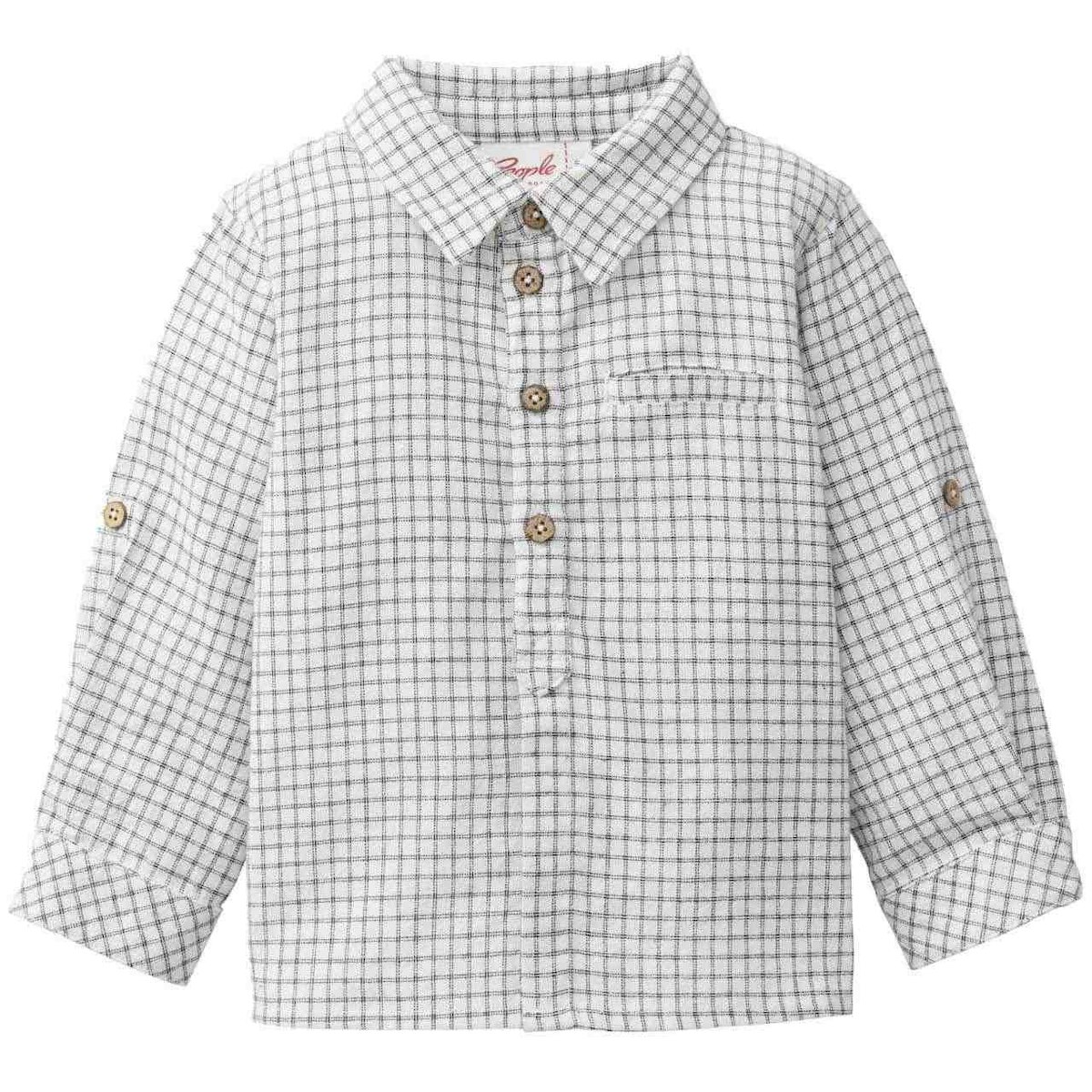 Elegantes Hemd weiß kariert 98/104