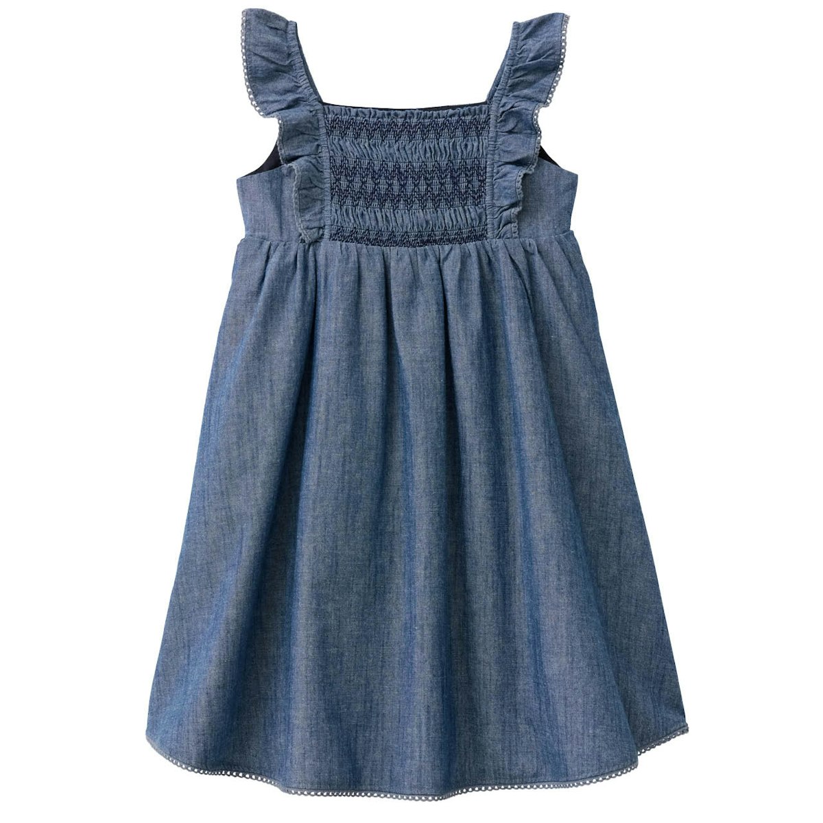 Elegantes Web-Kleid jeansblau melange 134