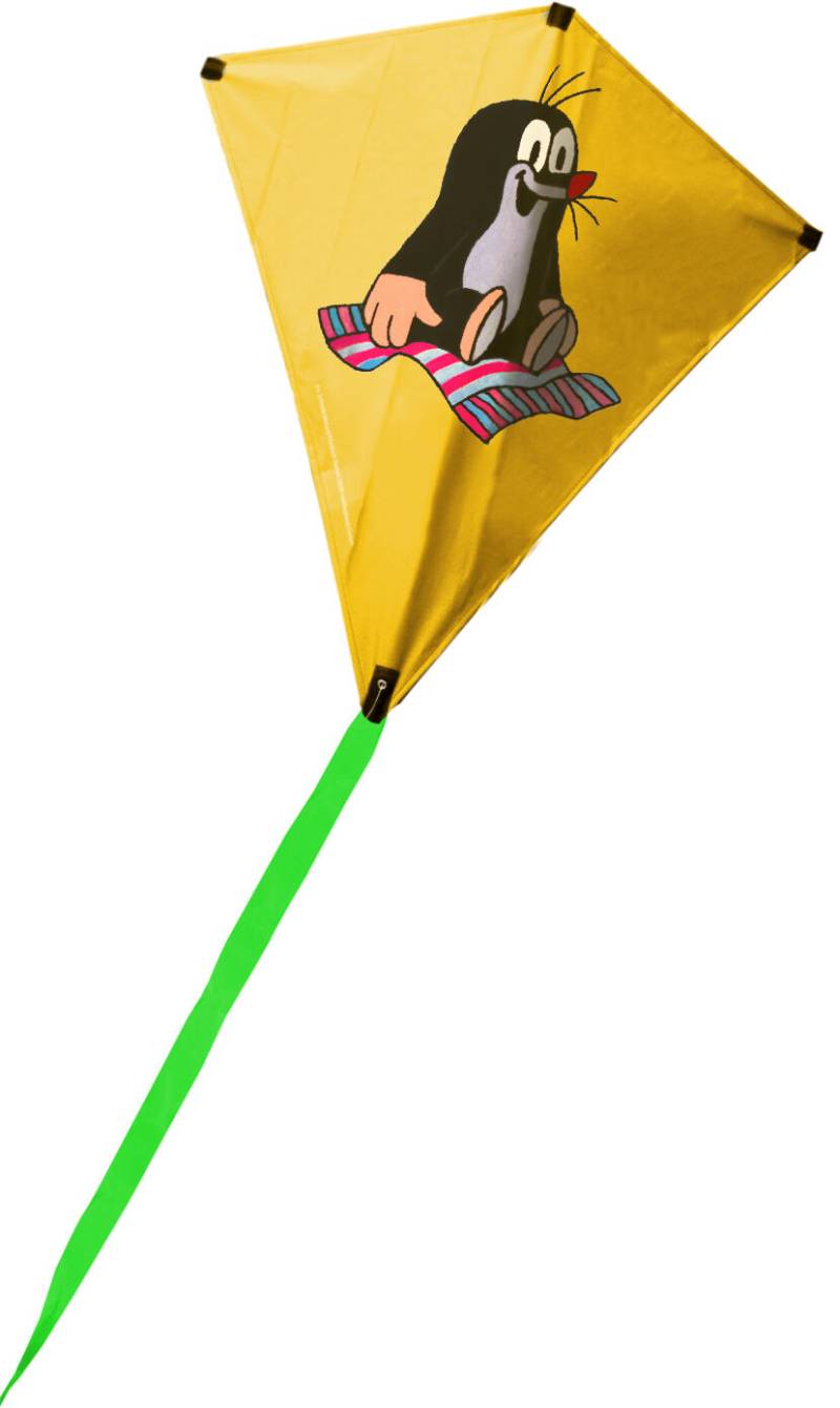 Elliot - Kinderdrachen Eddy Der kleine Maulwurf gelb 75x75cm R2F