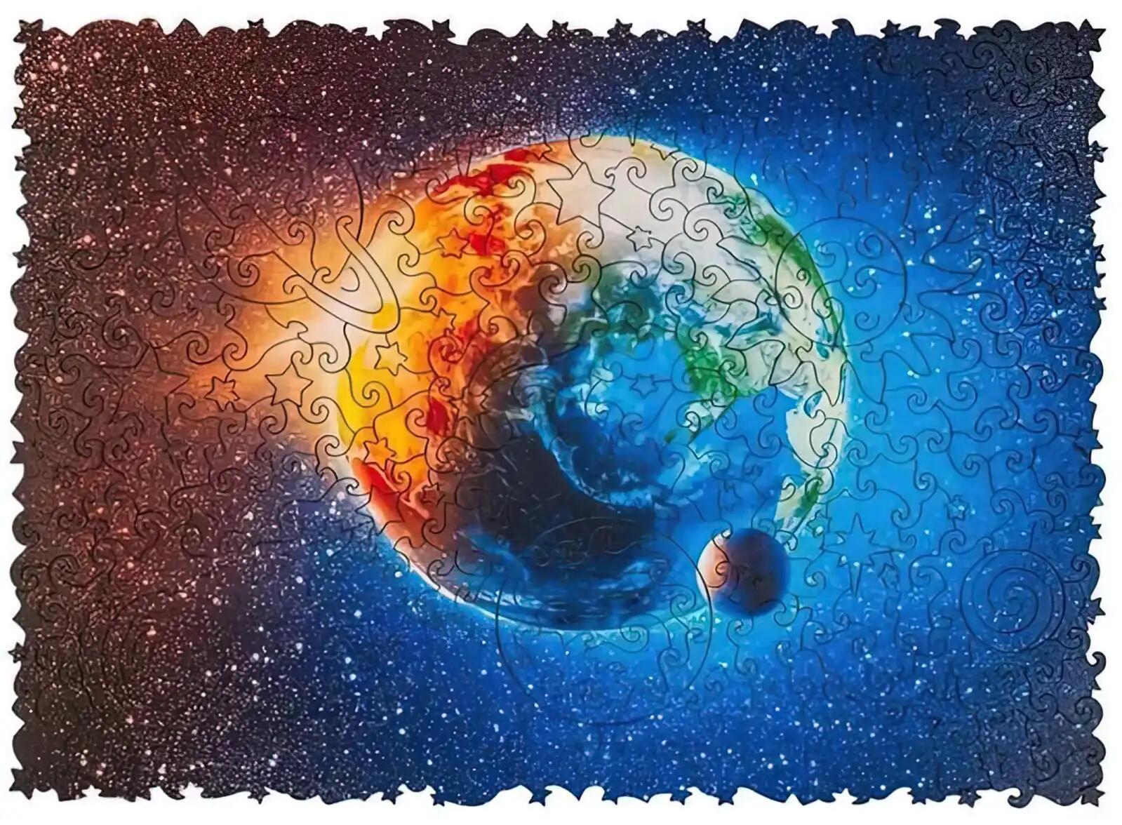 Elliot - Unidragon - Planet Earth L 43 x 30 cm, 500 Teile, Holz-Puzzle; Die Erde Elliot - Unidragon - Planet Earth L 43 x 30 cm, 500 Teile, Holz-Puzzle; Die Erde