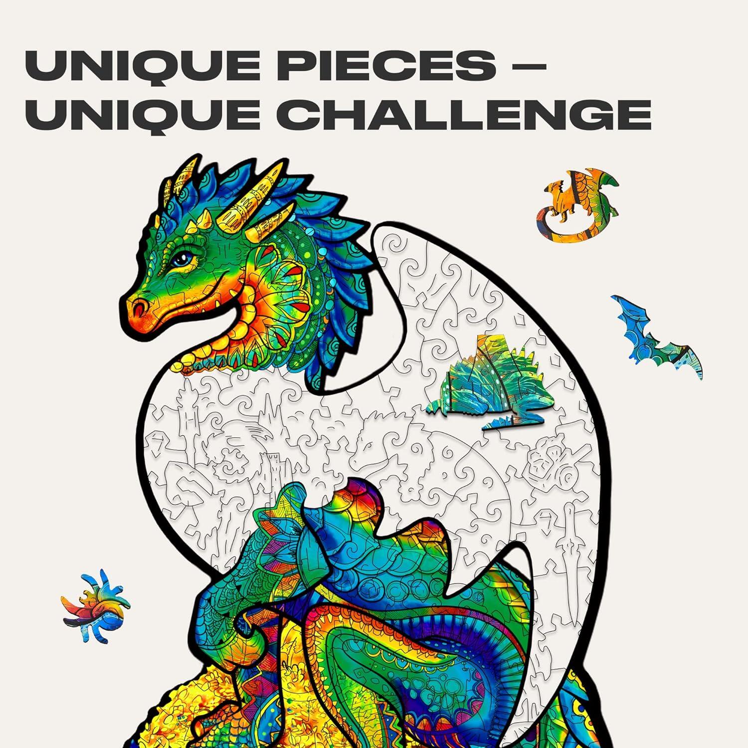 Elliot - Unidragon Puzzle Holz Drache 183 Teile Elliot - Unidragon Puzzle Holz Drache 183 Teile