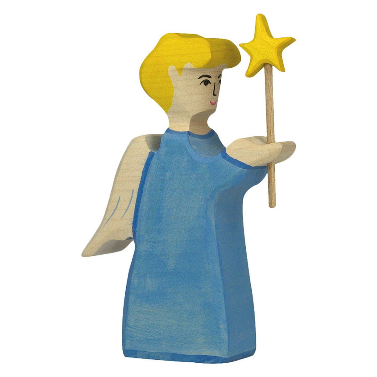 Engel mit Stern Holzfigur