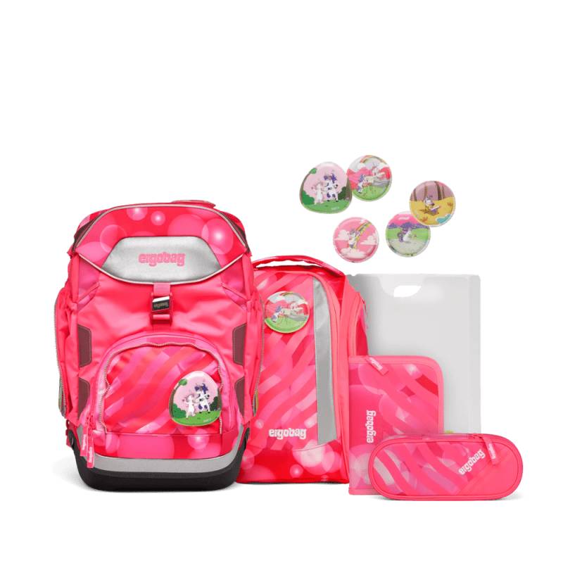 Ergobag - ergobag Schulrucksack-Set KuntBärbuntes Einhorn