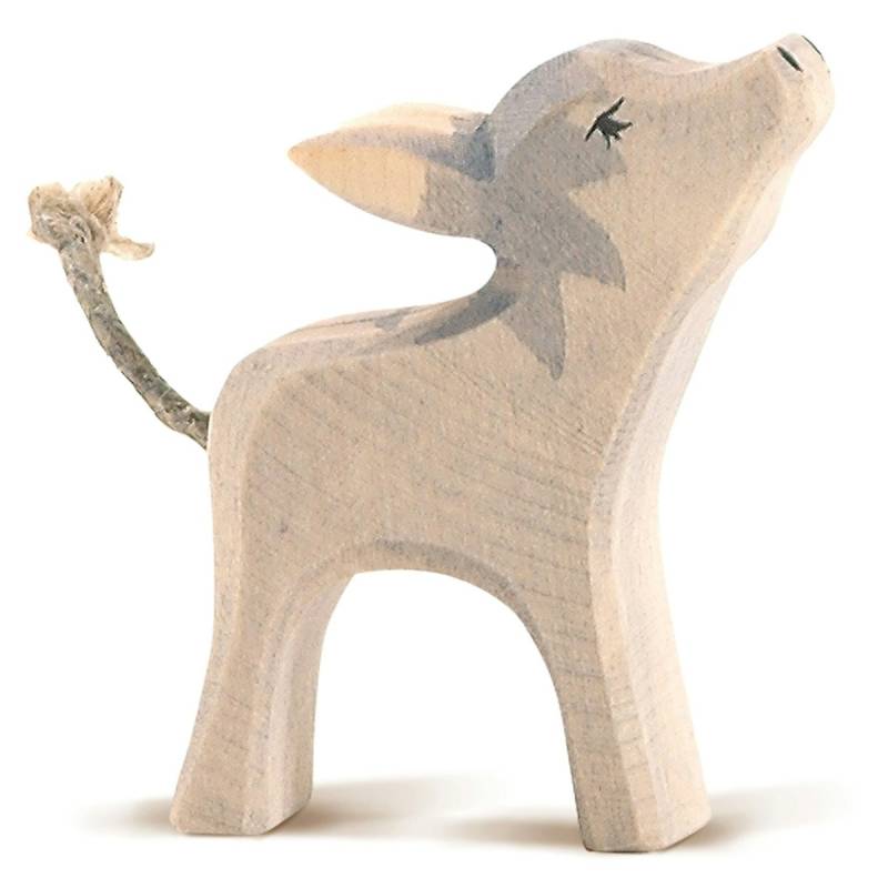 Esel klein Kopf hoch Holzfigur 7,5 cm