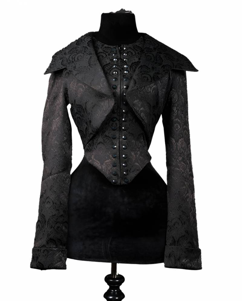 Evil Queen Brokat Jacke mit Stehkragen