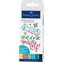 FABER-CASTELL 267116 Pitt Artist Pen Tuschestift, 6er Etui Lettering, Pastelltöne FABER-CASTELL 267116 Pitt Artist Pen Tuschestift, 6er Etui Lettering, Pastelltöne von Faber Castell