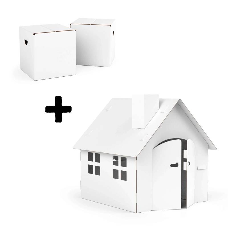 FOLDZILLA Bundle Spielhaus mit Sitzecke