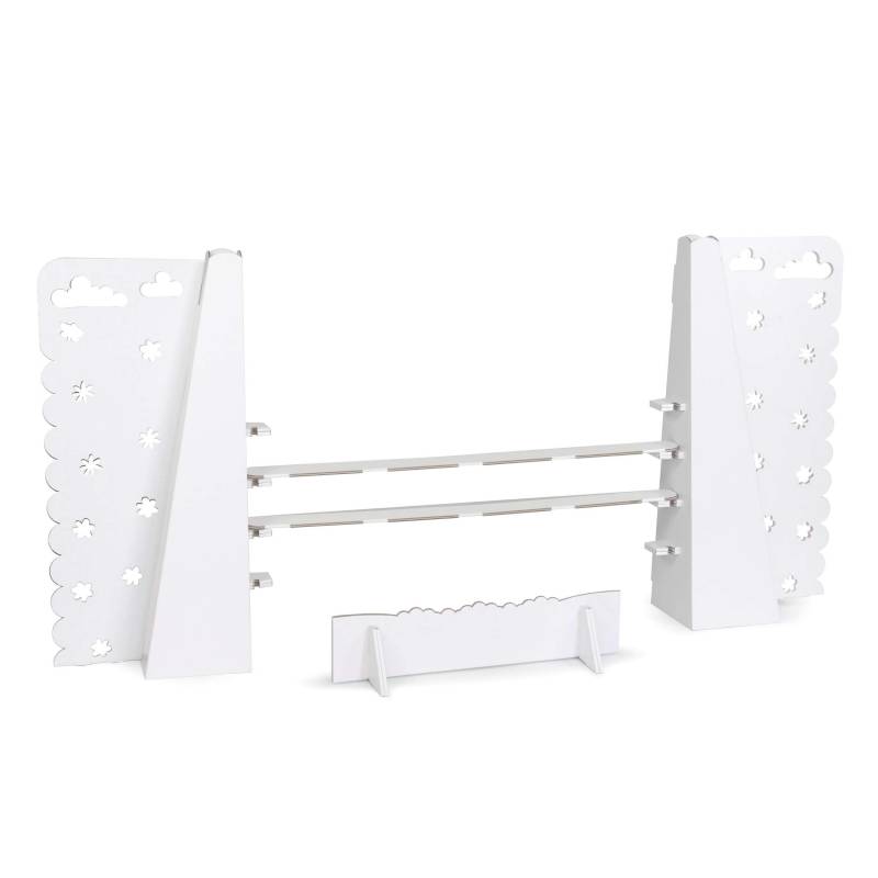 FOLDZILLA Hobby Horse Hindernis Hindernis Hecke weiß zum Bemalen/Bekleben