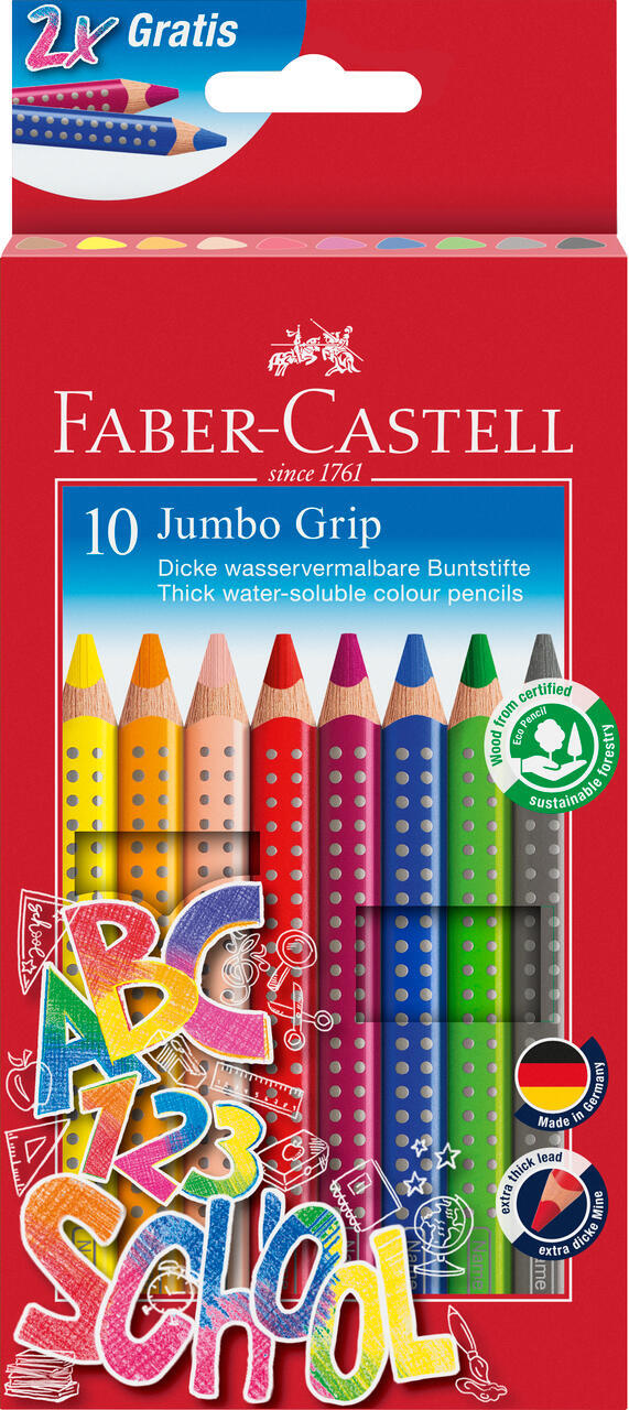 Faber-Castell - Buntstift Jumbo Grip 10er