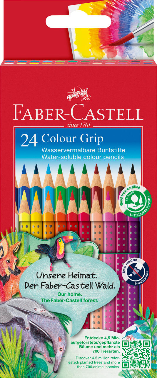 Faber-Castell - FABER-CASTELL Buntstift Colour GRIP 24er Kartonetui Faber-Castell - FABER-CASTELL Buntstift Colour GRIP 24er Kartonetui